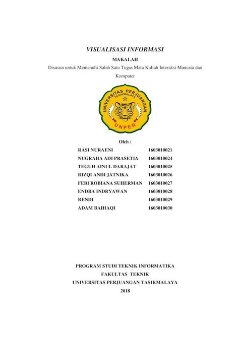 Pdf Visualisasi Informasi136 Menjelaskan Contoh 2d Visualisasi