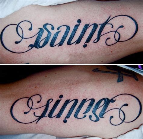 40 Ultimate Ambigram Tattoo Ideas - Mirrored Tattoo Designs