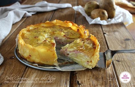 Tortino Di Patate Al Forno Con Mortadella E Formaggi