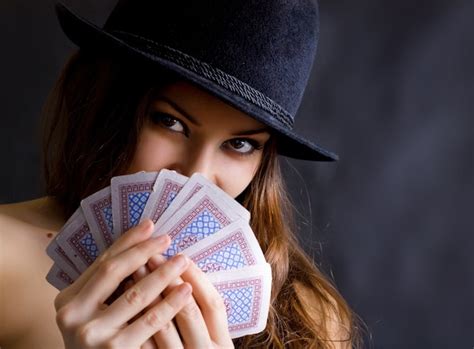 Premium Photo Beautiful Woman Playing Cards