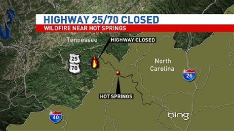 Wildfire on NC/TN border has burned 850 acres, causes closure of U.S. 25 | WLOS