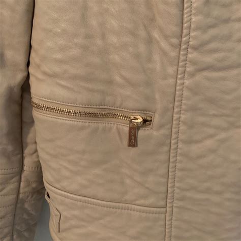Calvin Klein Jackets Coats Rare Calvin Klein Nude Faux Leather Jacket Poshmark