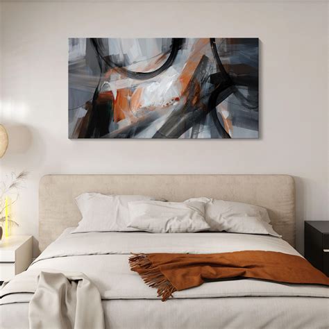 Klakla Black Wall Art For Living Room Abstract Canvas Wall Decor