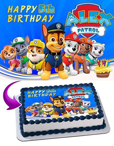 Buy Paw Patrol Edible Cake Image Topper Personalized Icing Sugar Paper A4 Sheet Edible Frosting