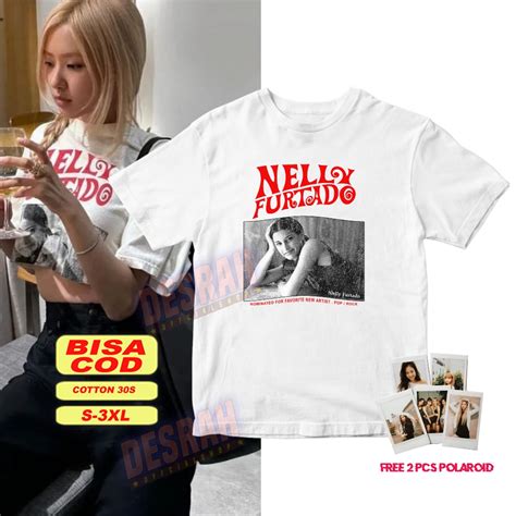 Jual Kaos Korean Kpop Blackpink ROSE Outfit NELLY FURTADO GRATIS