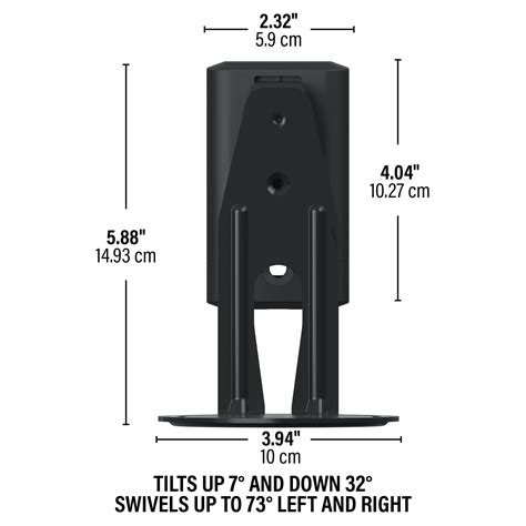 Sanus Elite Adjustable Speaker Wall Mount For Sonos Era And Era