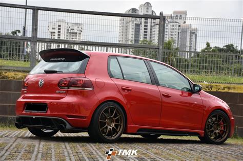 Volkswagen Golf Gti Mkvi Red With Bronze Rays Volk Ze40 Aftermarket