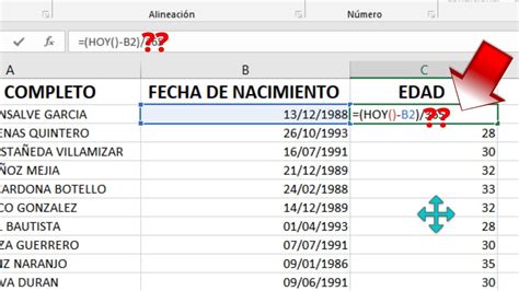 Formula Para Calcular La Edad En Excel Con La Fecha De Nacimiento