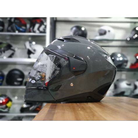 Jual Zeus Zs C Grey C Helm Modular Cross Over Bisa Half Face