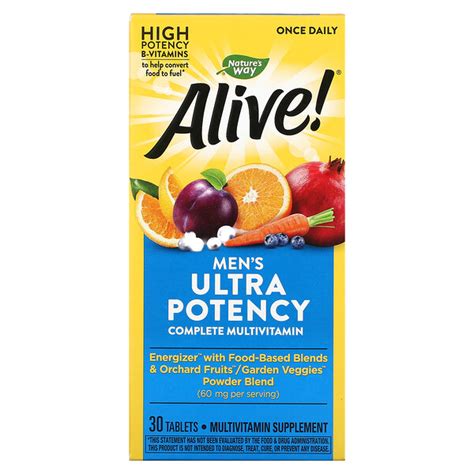 Nature S Way Alive Men S Ultra Potency Complete Multivitamin