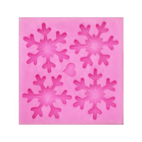 Four Snowflakes Christmas Snowflake Silicone Mold Fondant Cake Silicone Mold Chocolate Cake