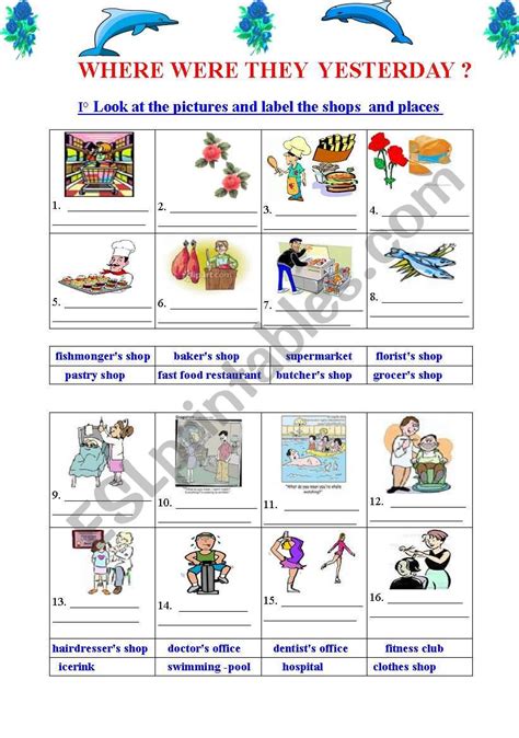 Where Were They Yesterday ESL Worksheet By Patou