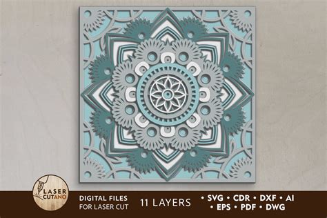 Multilayer Laser Cut Files Mandala Sign Svg 3d Designs So Fontsy