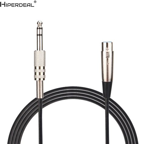 HIPERDEAL XLR 3 Pin Female To 6 35mm Stereo Plug Shielded Microphone