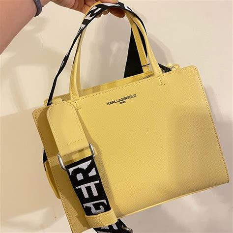 Túi Tote Nữ Karl Lagerfeld Maybelle Top Handlle LH1DR8BJ Màu Vàng Chanh