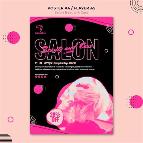 Conception De Modèle D affiche De Salon De Beauté Et De Soins PSD