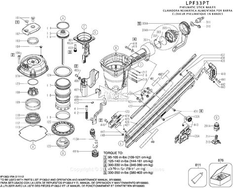 Parts diagram for Craftsman brad nailer