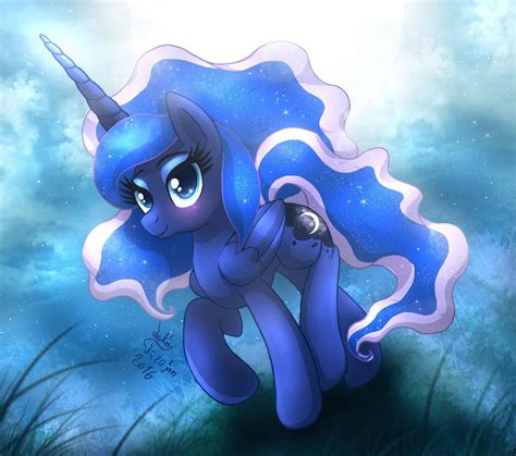 Mlp Fim Beautiful Princess Luna Night Walk By Joakaha On Deviantart