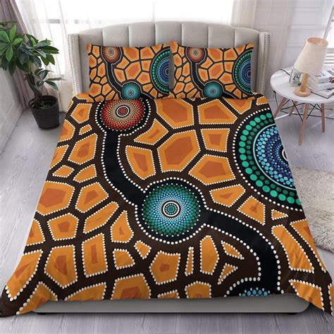 AIO Pride 3 Piece Duvet Cover Set Australia Aboriginal Indigenous Sy