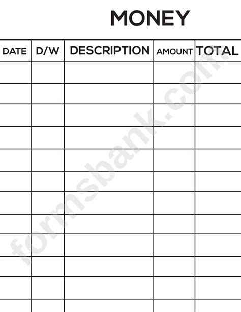 Money Management Spreadsheet Printable Pdf Download