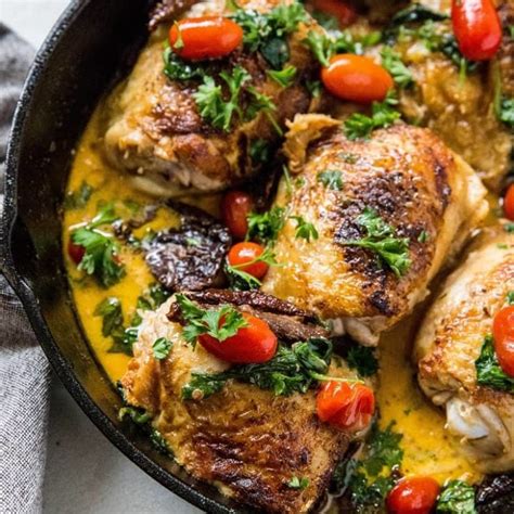 One Pot Creamy Tuscan Chicken Paleo Keto Whole30 The Roasted Root