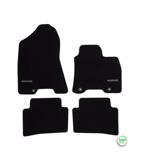 Logo Fully Tailored Black Floor Car Mats For Kia Sportage Ql