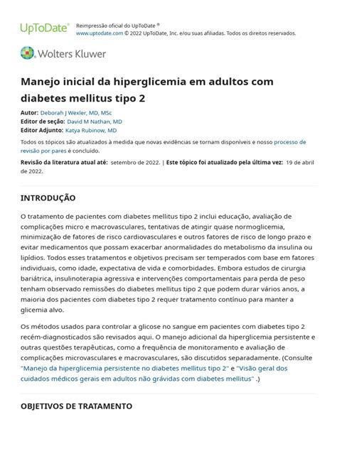 Initial Management Of Hyperglycemia In Adults With Type 2 Diabetes