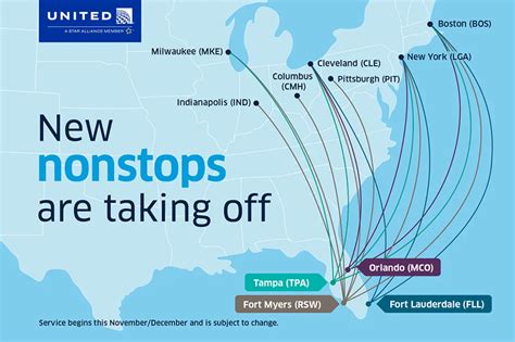 United Airlines Flight Map Us