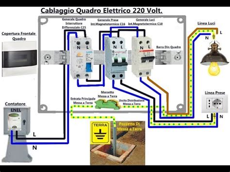 Cablaggio Quadro Elettrico Volt Gestione Prese E Luci Youtube