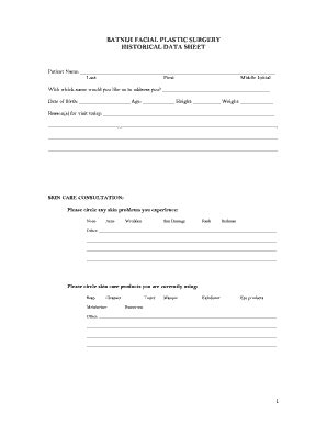 Fillable Online Patient Medical History Form Dr Batniji Fax Email