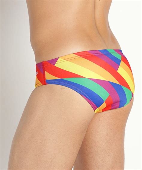 Speedo One Printed Rainbow Pride Swim Brief Sliced Squares 705200p 900