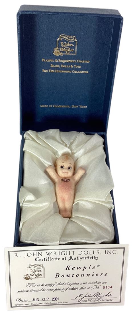 Lot R John Wright Dolls Kewpie Boutonniere No01341000 With Coa
