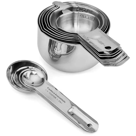 Stainless Steel Measuring Cups And Spoons Set 11pcs Hudson Essentials