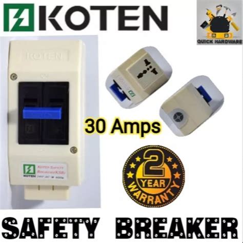 KOTEN Safety Breaker With Aircon Outlet 2 Pole 30A KSB S Shopee