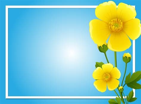 Border template with yellow flowers 419616 Vector Art at Vecteezy