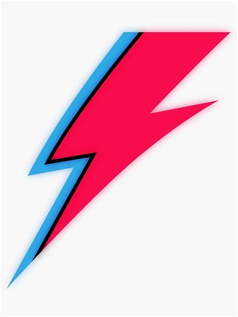 A Pink And Blue Lightning Bolt On A White Background