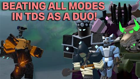 Beating Every Mode As A Duo In Tds Roblox Tower Defense Simulator Youtube