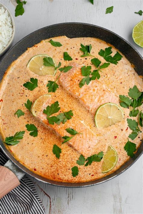 Easy Coconut Thai Salmon Curry 20 Minute Recipe Marie Food Tips