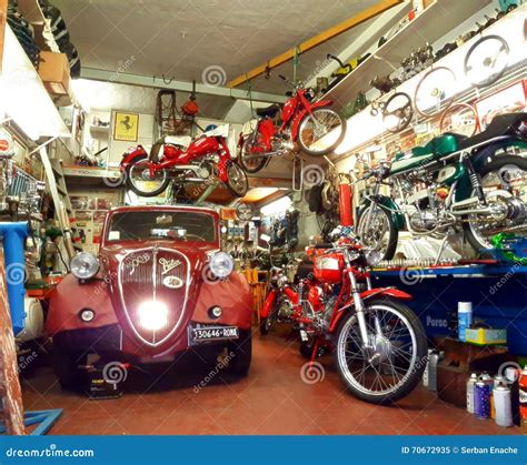 Vintage Car In A Collectors Garage Editorial Image Image Of