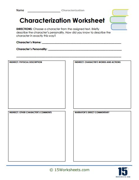 Direct And Indirect Characterization Worksheets