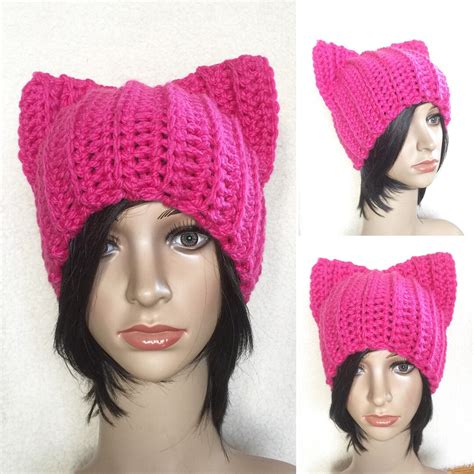 Pink Pussycat Hat Pussy Cat Beanie Cat Hat Pussycat Hat Etsy