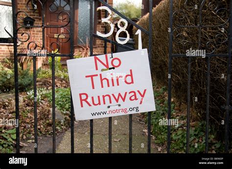 No Third Runway Protest Sign Against The Proposed Third Runway At