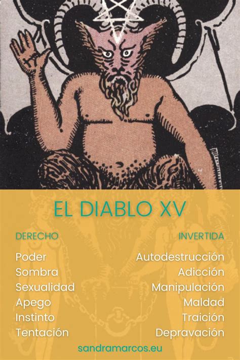 El Diablo Palabras Clave Tarot Lectura De Tarot Tarot Cartas Marsella