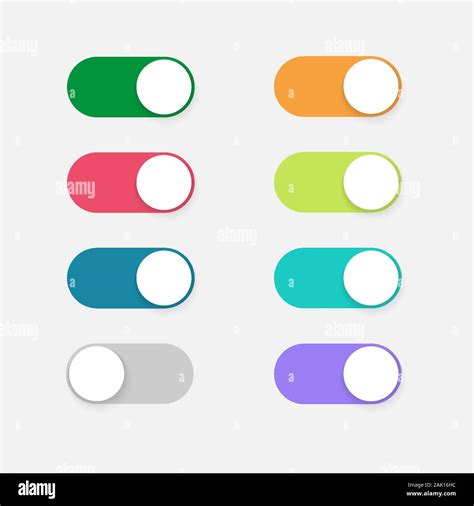 Buttons Toggle Switch Off On Design Mobile Ui Interface Elements