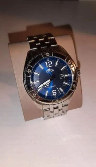 Montre Homme Lotus Cadran Bleu Bracelet Acier Eur Picclick Fr