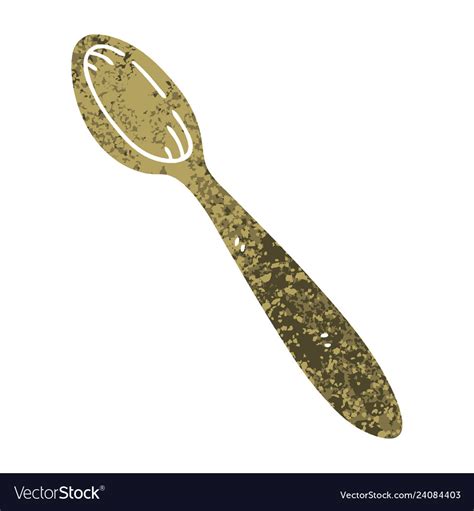 Quirky Retro Style Cartoon Wooden Spoon Royalty Free Vector