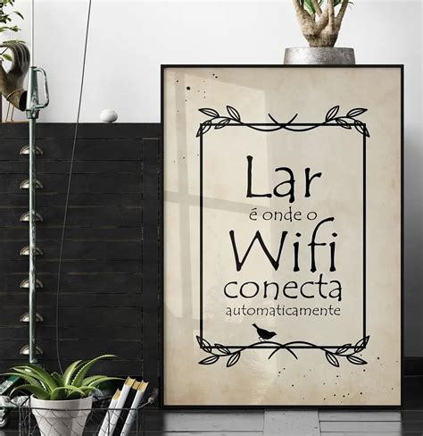 Quadro Decorativo Lar E Onde O Wi Fi Conecta Automaticamente 4371