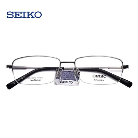 Seiko Eye Glasses Frame For Men Gold Rim Optical Titanium Eyeglasses Square Dioptric Glasses