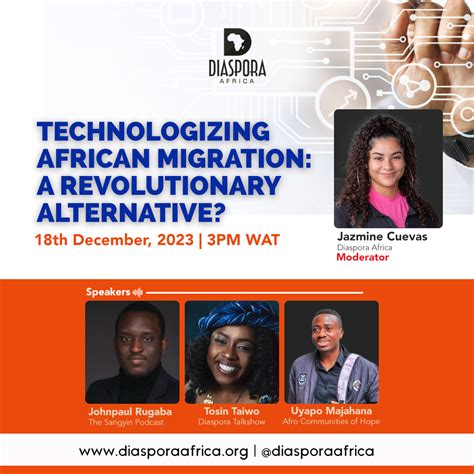 Webinar How Is Technology Propelling The Discourse On African Migration Diaspora Africa