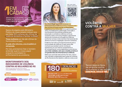 Folder Violência Contra Mulher By Eliana Bayer Issuu